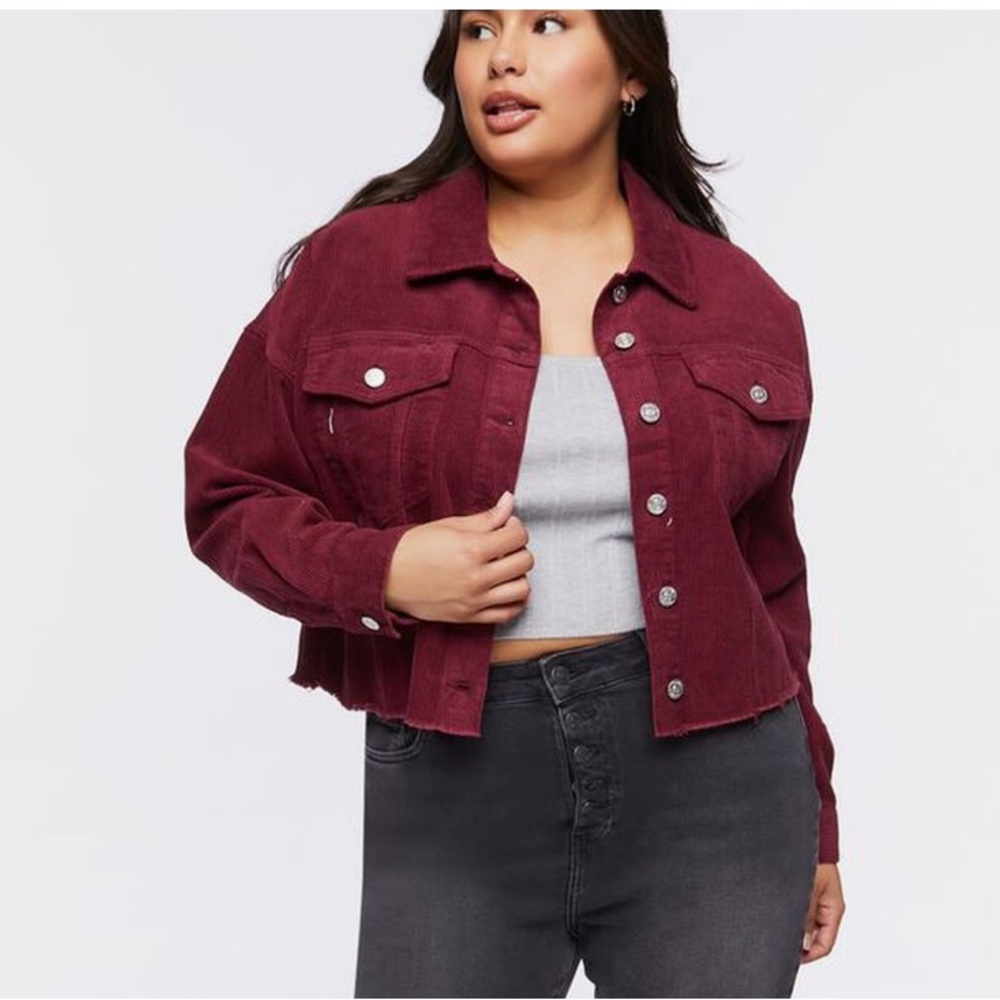Forever 21 Cropped Corduroy Jacket